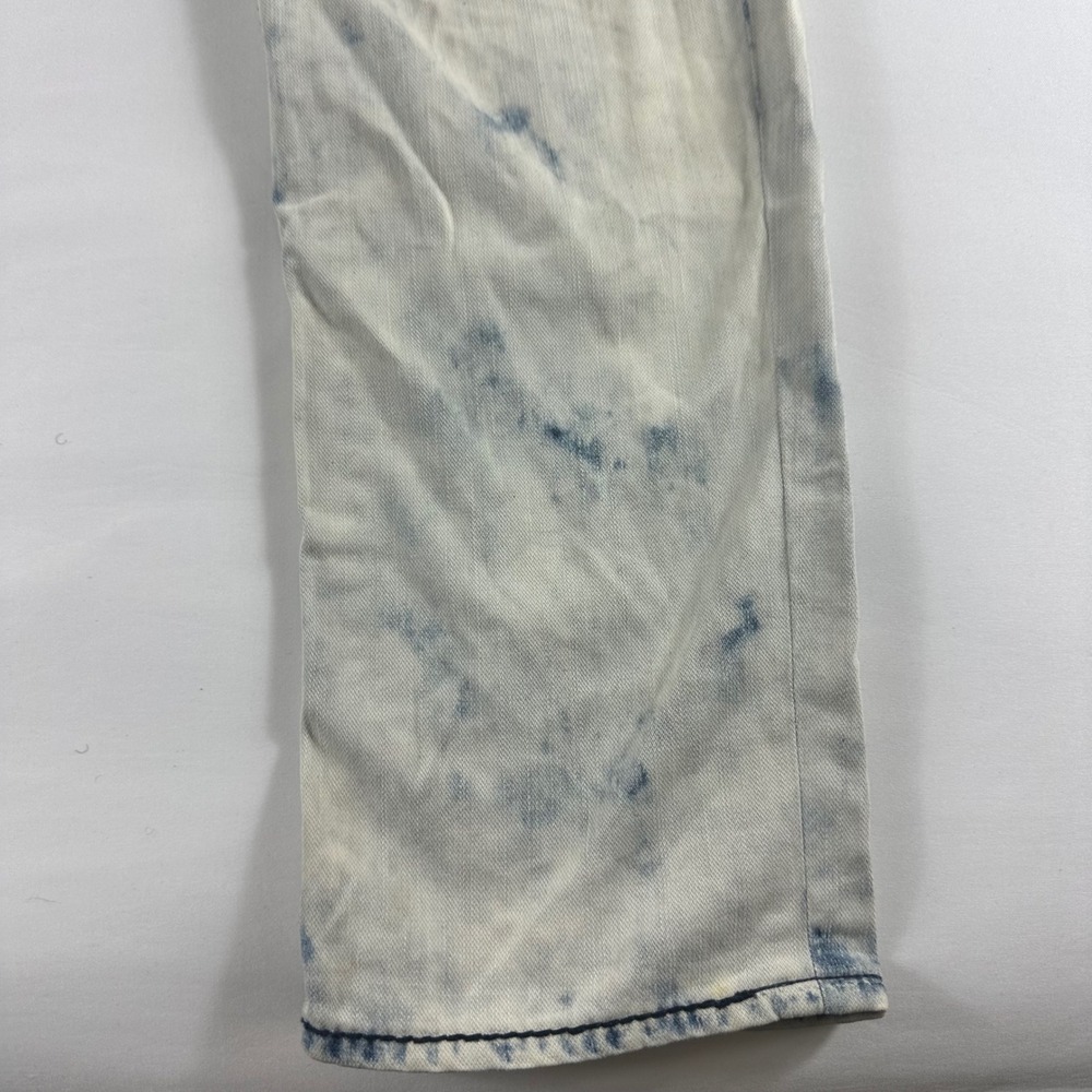 True Religion Mens Size 42 Jeans Acid Wash Denim‎ Straight Leg Pants - Picture 2 of 16